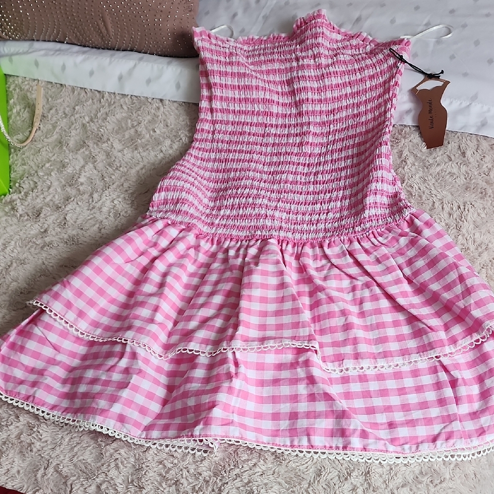 Haute Monde Pink Strapless Dress